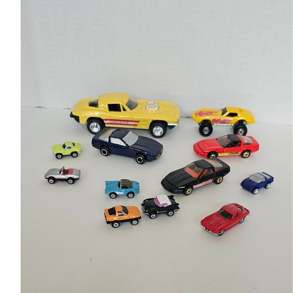 Vintage Corvette Diecast Lot Hot Wheels Tootsietoy Galoob Micro Machines 12pc
